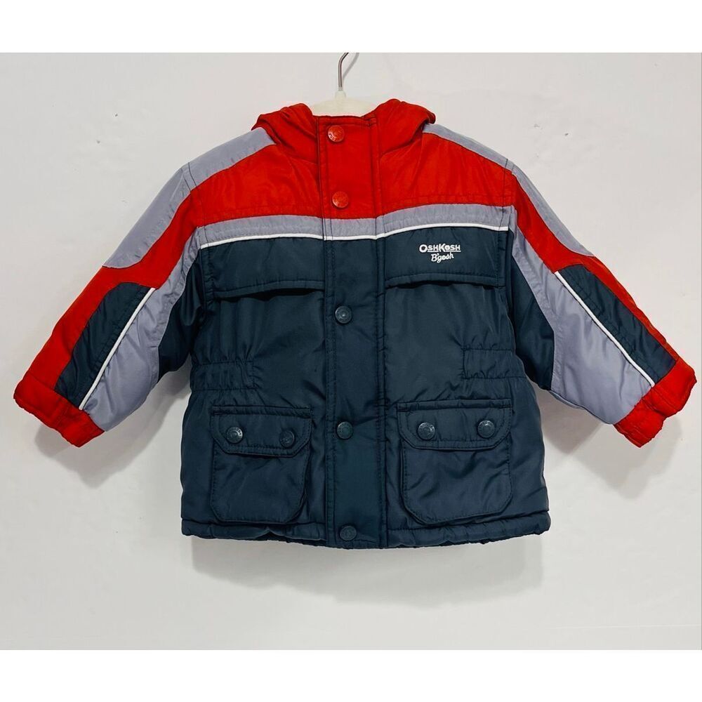 Osh Kosh Orange And Gray Jacket   Boys Size 18 Months